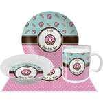 Donuts Dinner Set - Single 4 Pc Setting w/ Name or Text