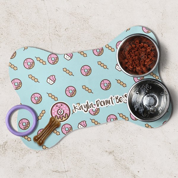 Donuts Dog Bone Shaped Mat Lifestyle