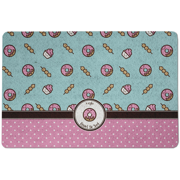 Custom Donuts Dog Food Mat w/ Name or Text