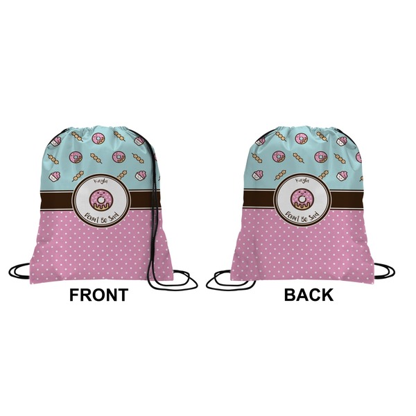 Donuts Drawstring Backpack Front & Back Small