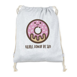 Donuts Drawstring Backpack - Sweatshirt Fleece - Double Sided (Personalized)