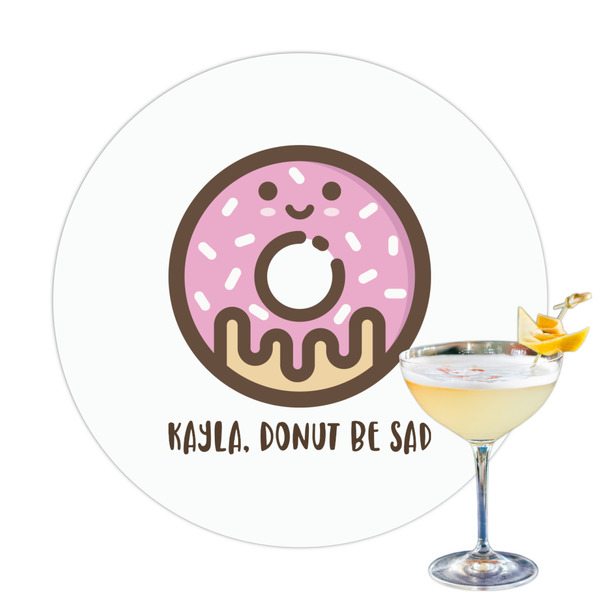 Custom Donuts Printed Drink Topper - 3.25" (Personalized)