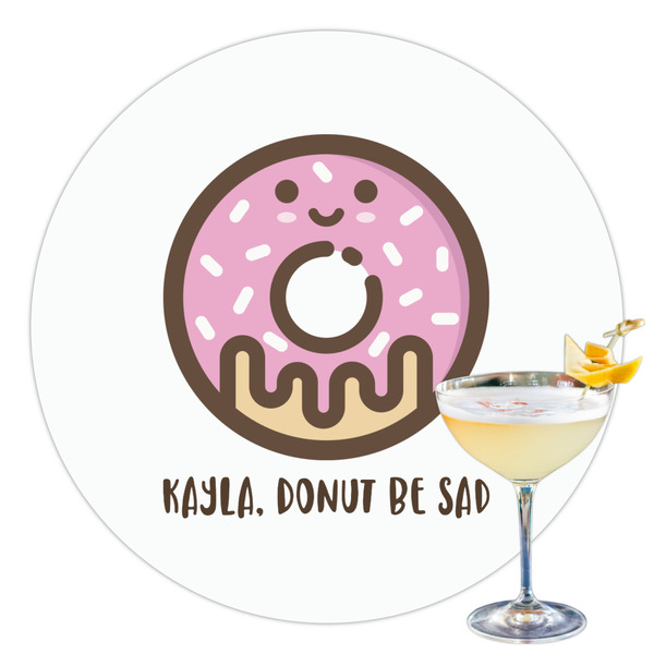 Custom Donuts Printed Drink Topper - 3.5" (Personalized)