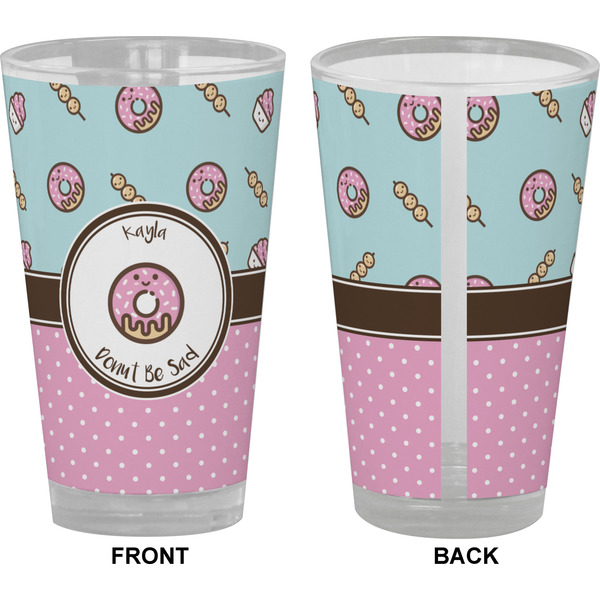 Donuts Pint Glass - Full Color - Front & Back Views