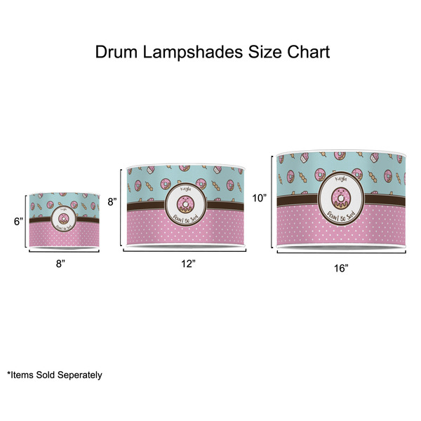 Donuts Drum Lampshades - Sizing Chart