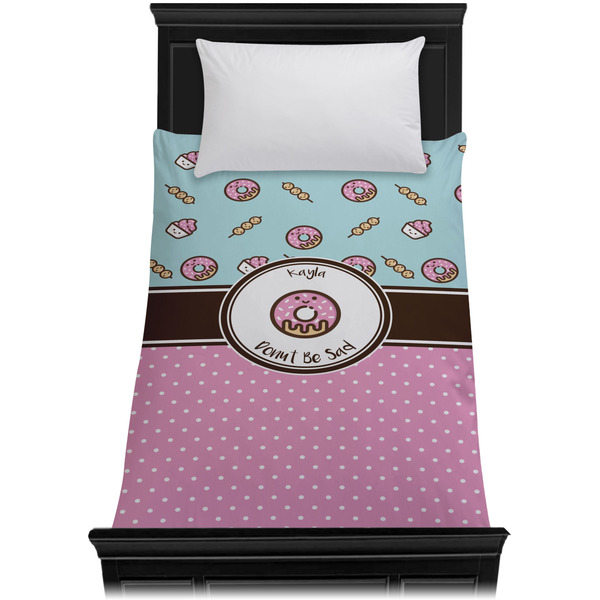 Donuts Duvet Cover - Twin XL - On Bed - No Prop
