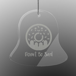 Donuts Engraved Glass Ornament - Bell (Personalized)