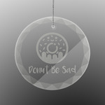 Donuts Engraved Glass Ornament - Round (Personalized)