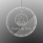 Donuts Engraved Glass Ornament - Round (Personalized)