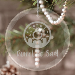 Donuts Engraved Glass Ornament (Personalized)