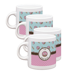 Donuts Single Shot Espresso Cups - Set of 4 (Personalized)