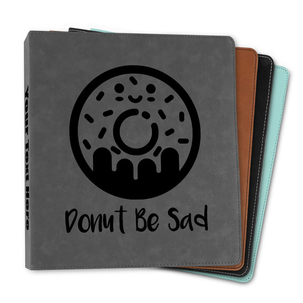 Custom Donuts Leather Binder - 1" (Personalized)