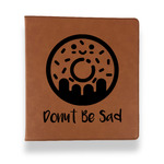 Donuts Leather Binder - 1" - Rawhide (Personalized)
