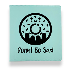 Donuts Leather Binder - 1" - Teal (Personalized)