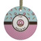 Donuts Frosted Glass Ornament - Round