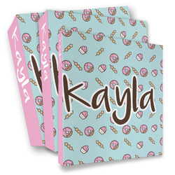 Donuts 3 Ring Binder - Full Wrap (Personalized)
