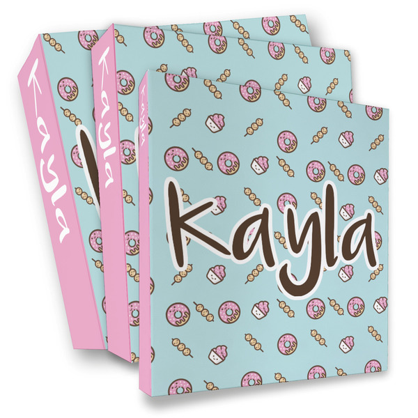 Custom Donuts 3 Ring Binder - Full Wrap (Personalized)