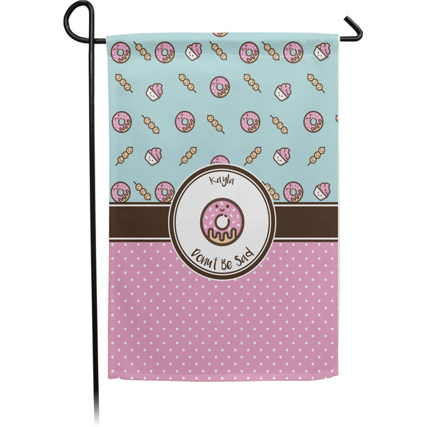 Custom Donuts Small Garden Flag - Single Sided w/ Name or Text