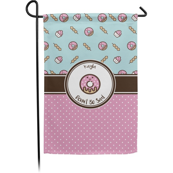 Custom Donuts Small Garden Flag - Double Sided w/ Name or Text