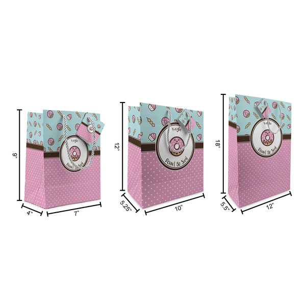 Donuts Gift Bags - All Sizes - Dimensions
