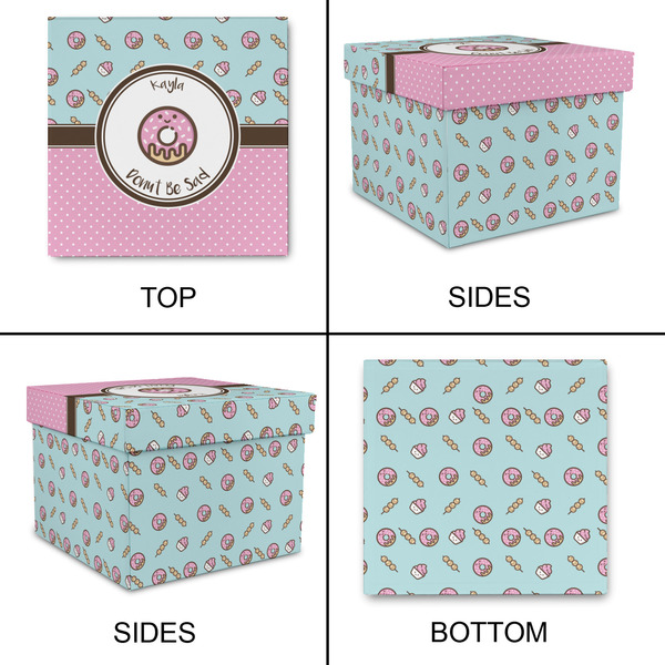 Donuts Gift Boxes with Lid - Canvas Wrapped - Large - Approval