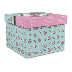 Donuts Gift Box with Lid - Canvas Wrapped - Large (Personalized)