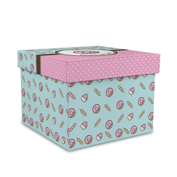 Custom Donuts Gift Box with Lid - Canvas Wrapped - Medium (Personalized)