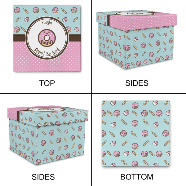 Donuts Gift Boxes with Lid - Canvas Wrapped - Small - Approval
