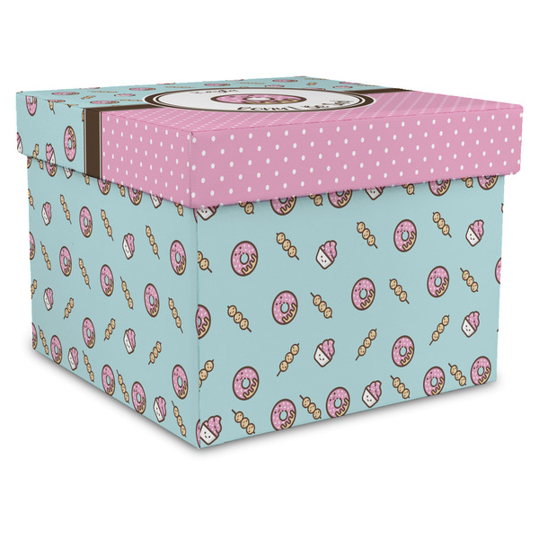 Custom Donuts Gift Box with Lid - Canvas Wrapped - XX-Large (Personalized)