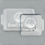 Donuts Set of Glass Baking & Cake Dish - 13in x 9in & 8in x 8in (Personalized)