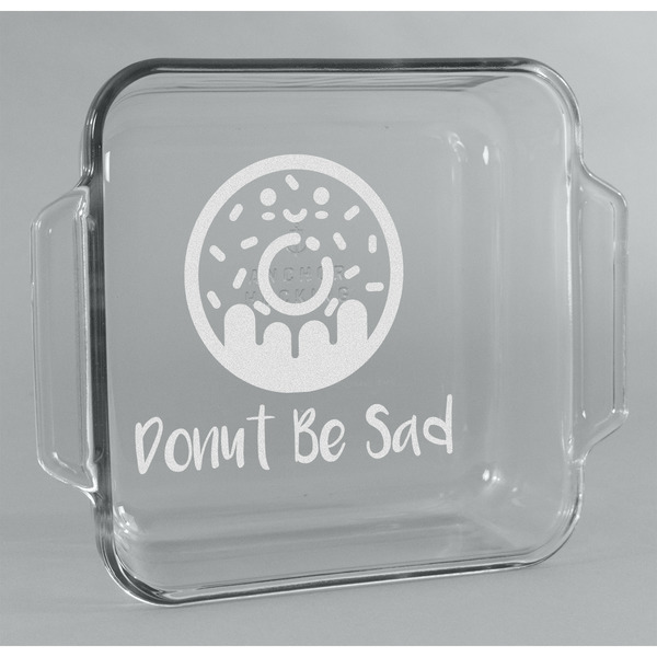 Custom Donuts Glass Cake Dish - 8in x 8in (Personalized)