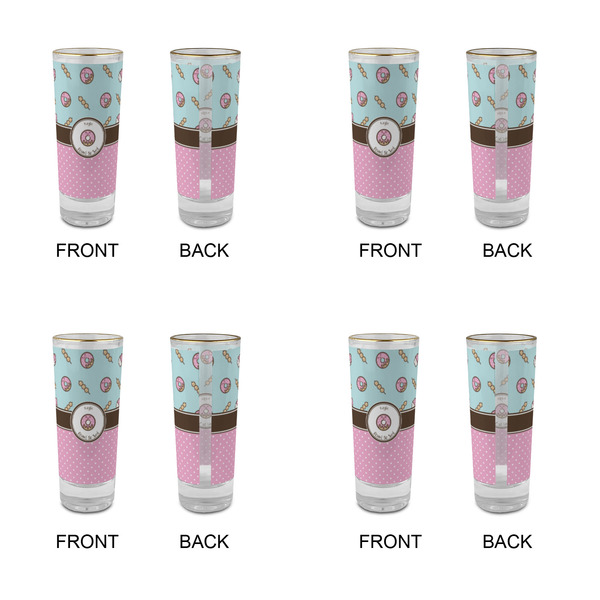 Donuts Glass Shot Glass - 2 oz - Set of 4 - APPROVAL