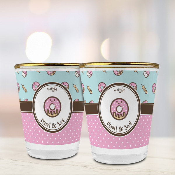 Donuts Glass Shot Glass - with gold rim - LIFESTYLE