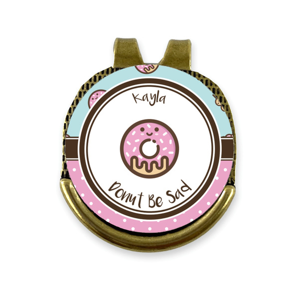 Custom Donuts Golf Ball Marker - Hat Clip - Gold
