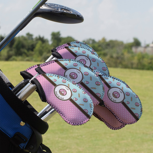 Custom Donuts Golf Club Iron Cover - Set of 9 (Personalized)