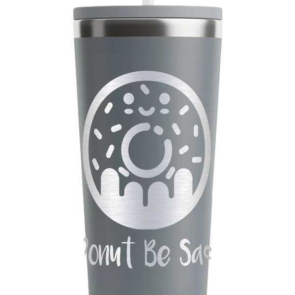 Donuts Grey RTIC Everyday Tumbler - 28 oz. - Close Up