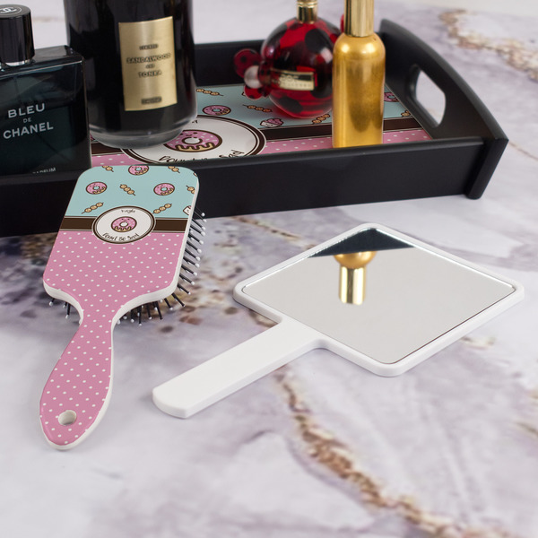 Donuts Hair Brush - With Hand Mirror