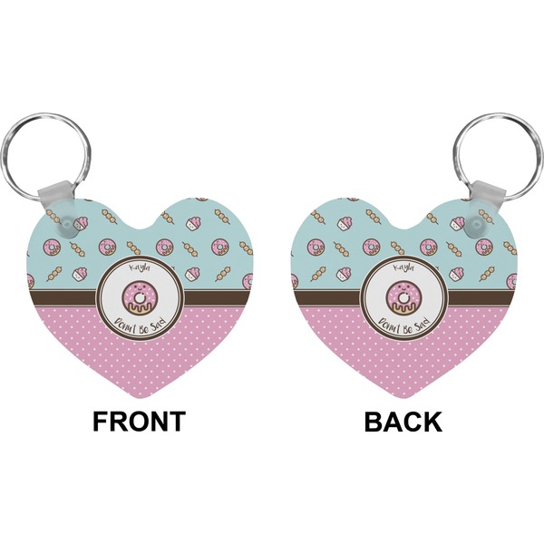 Donuts Heart Keychain (Front + Back)