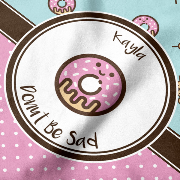 Donuts Hooded Baby Towel- Detail Close Up