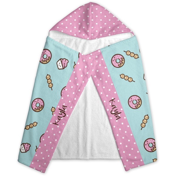 Donuts Hooded Towel - Folded