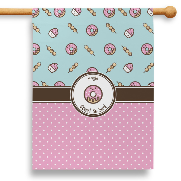 Custom Donuts 28" House Flag (Personalized)