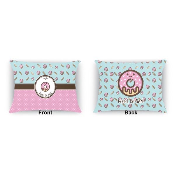 Donuts Indoor Rectangular Burlap Pillow (Front and Back)