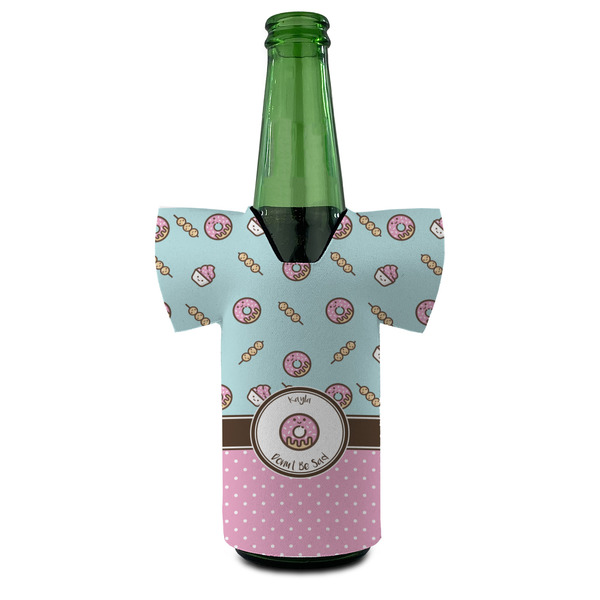 Donuts Jersey Bottle Cooler - FRONT (on bottle)