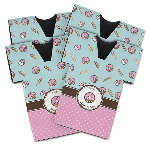 Custom Donuts Jersey Bottle Cooler - Set of 4 (Personalized)