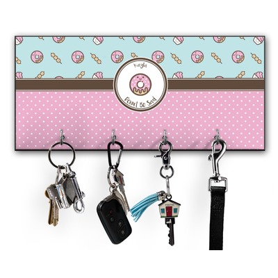 Donuts Key Hanger w/ 4 Hooks w/ Graphics and Text