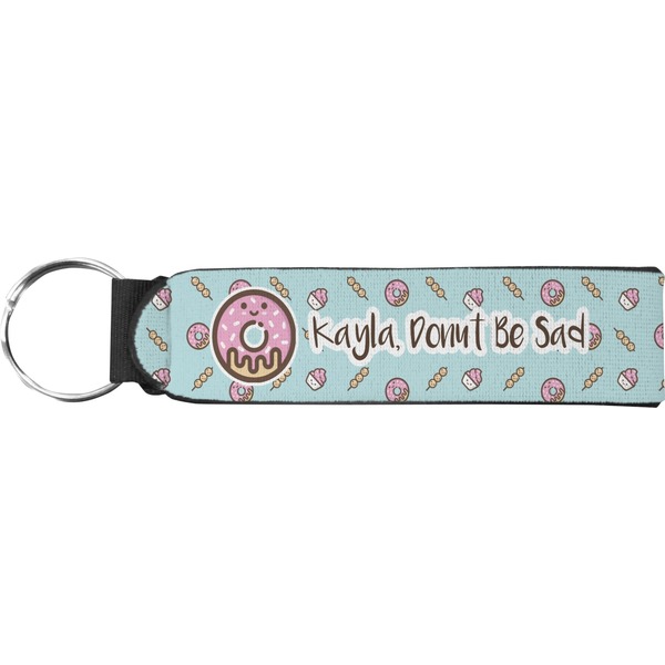 Custom Donuts Neoprene Keychain Fob (Personalized)