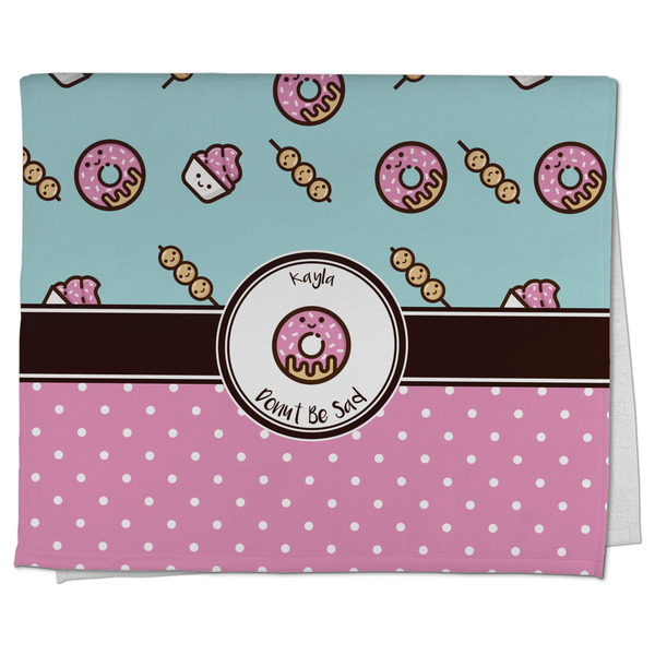 Custom Donuts Kitchen Towel - Poly Cotton w/ Name or Text