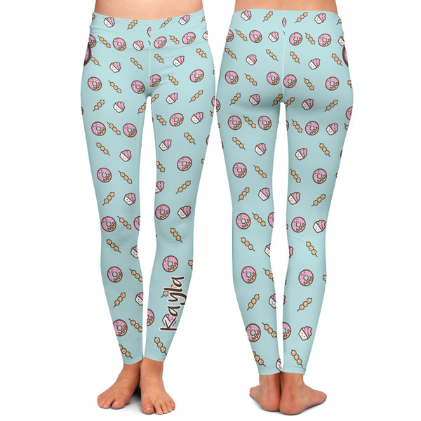 Donuts Ladies Leggings - Front and Back