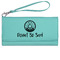 Donuts Ladies Leatherette Wallet - Laser Engraved- Teal (Personalized)