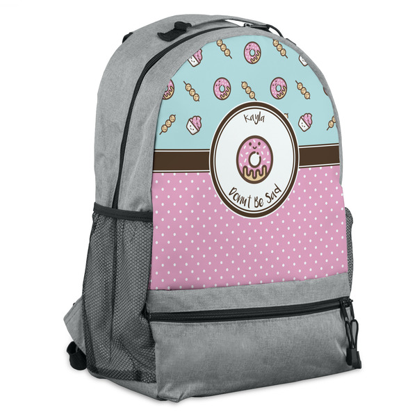 Custom Donuts Backpack - Grey (Personalized)